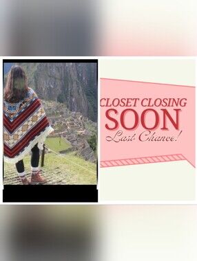 Colorful Ethnic-Pattern Poncho Jacket - Multicolor MAKE AN OFFER///